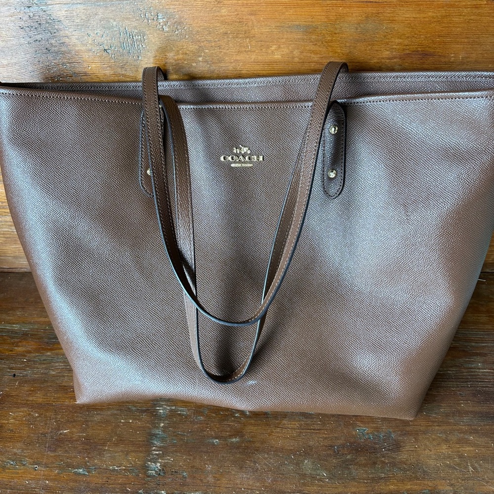 Coach Brown Leather Tote Bag
